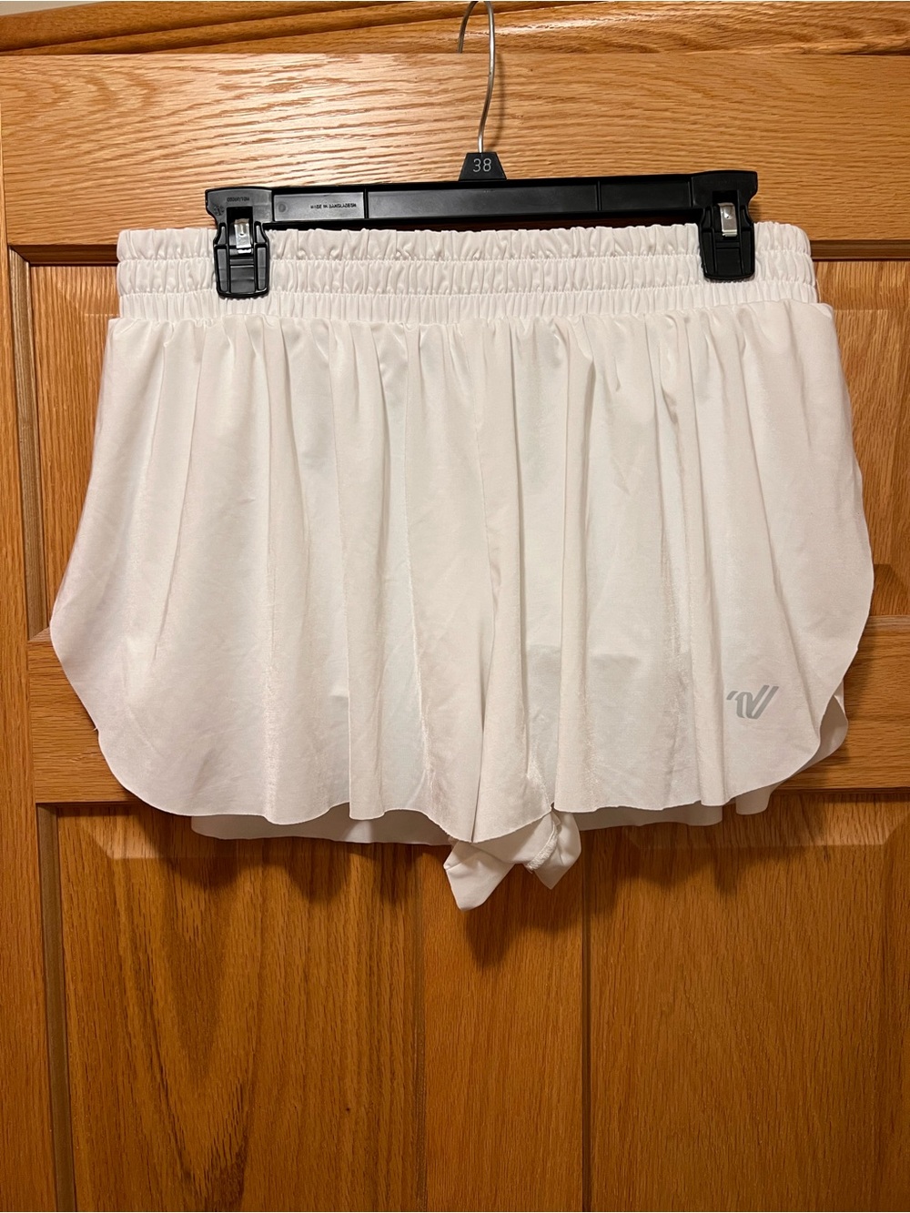 Varsity White Women's Athletic Shorts